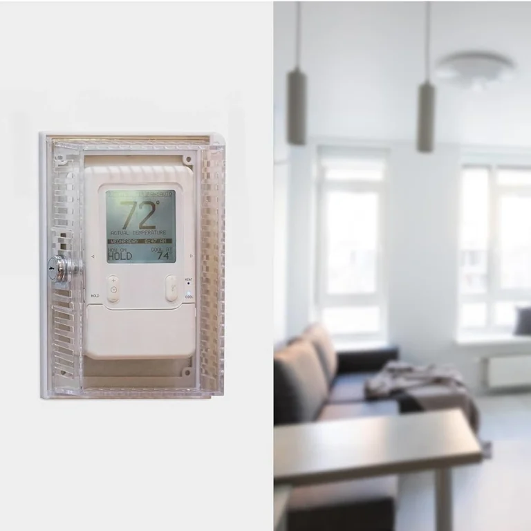 Caja para termostato transparente de metacrilato estándar