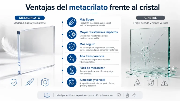 Metacrilato vs cristal, diferencias