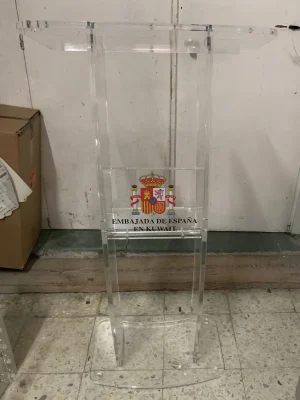 Atril de metacrilato con impresión digital