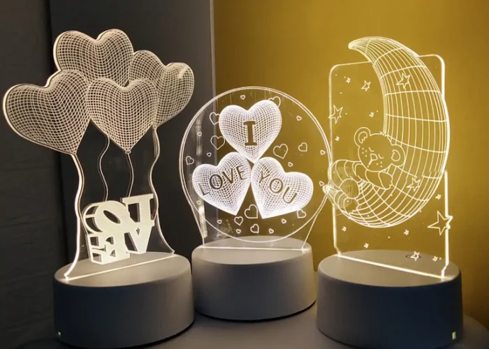 Lámparas LED de metacrilato personalizadas