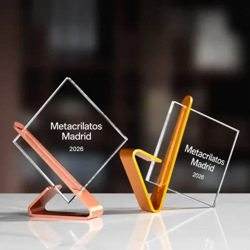 Premio de diseño en metacrilato transparente